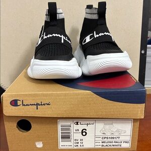 Champion Kids Black and White Rally Pro Sneakers